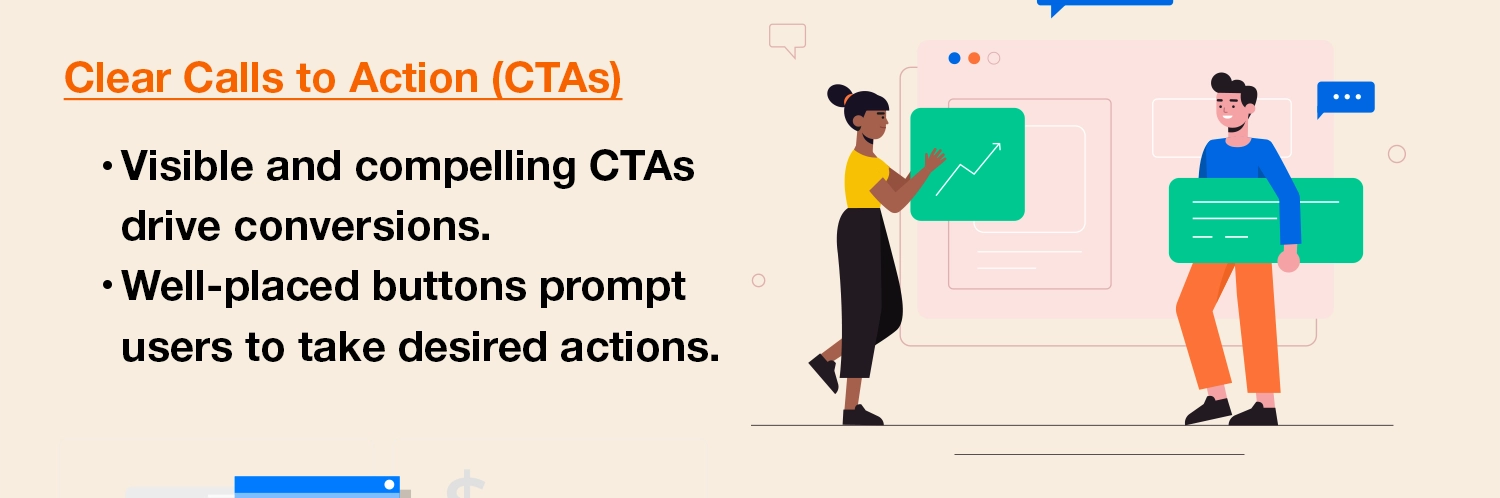 clear CTA in website