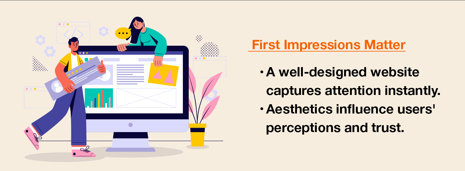 first impression matter in website design